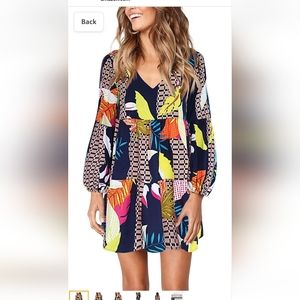 Multi print dress